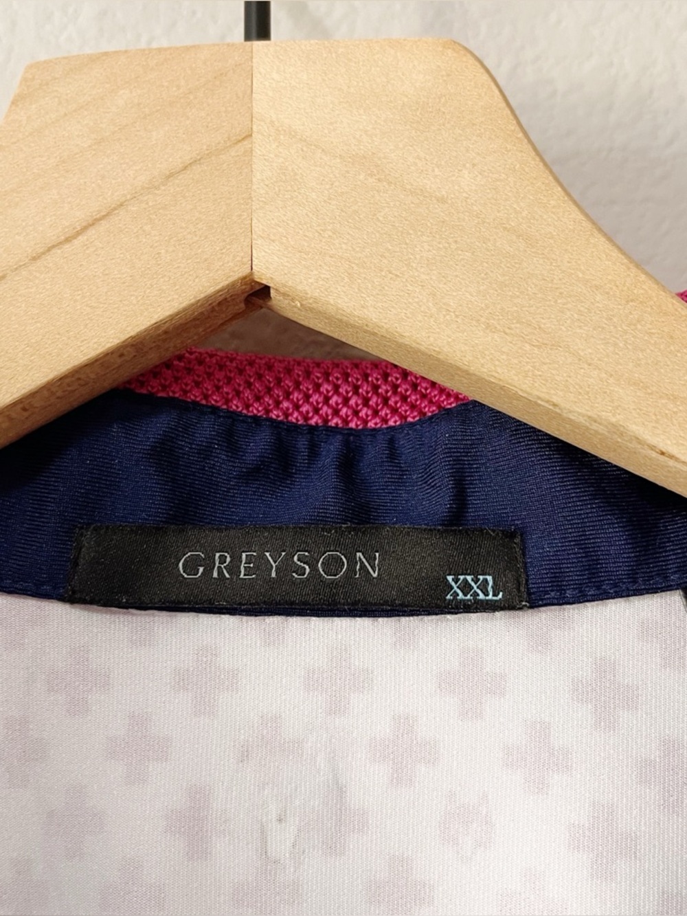 Greyson Men's Love + Loyalty Short Sleeve Polo Shirt Pink Size XXL Golf Preppy - Picture 12 of 13